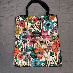 SakRoots Insulated Flap Lunch Tote - “Optic in Bloom” no tags, like new